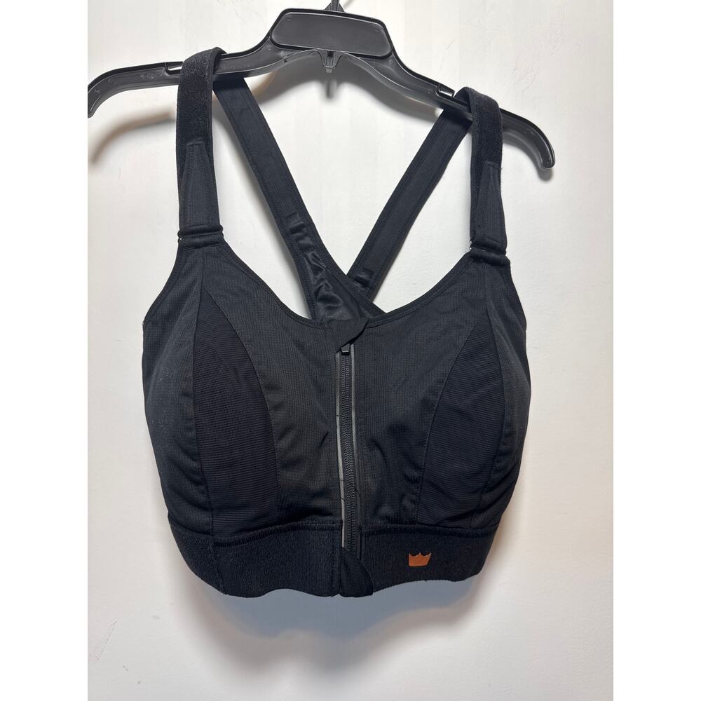 NWT SHEFIT Ultimate Sports Bra Sz 3 Luxe Black Adjustable High Impact Front Zip - Picture 3 of 16